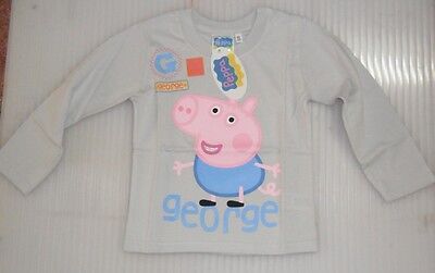 T- Shirt Maglia Maglietta Maniche Lunghe Peppa Pig Jorge  Originale