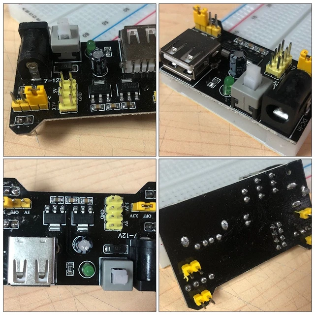 POWER SUPPLY MODULE for Breadboard 3.3V 5V Durable Electronic Portable ...