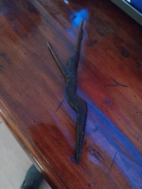 Chiavistello Per Porta Scorrevole, Forgiato A Mano, Per Armadietti, Cancelli, Capannoni, Rustici, Antichi, Mobili In Ferro Battuto, Decorazione Per Credenza, In Metallo Nero - Foto 5