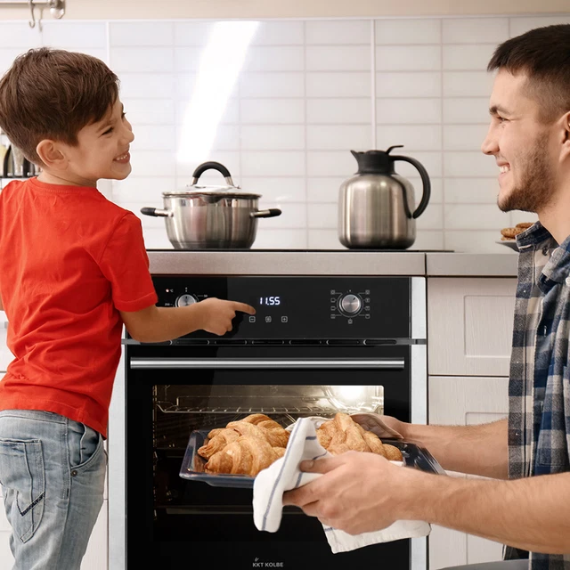 Four encastrable 60 cm 70L Gril Circulation de l'air Air chaud Fonction pizza 3