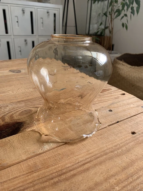 Paire D'abat-jour Tulipe En Verre Taillé Pour Lustre Cristal - Occasion