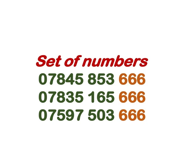 MOBILE NUMBER GOLD DIAMOND PLATINUM VIP GOLDEN BUSINESS SIM CARD set of  no.