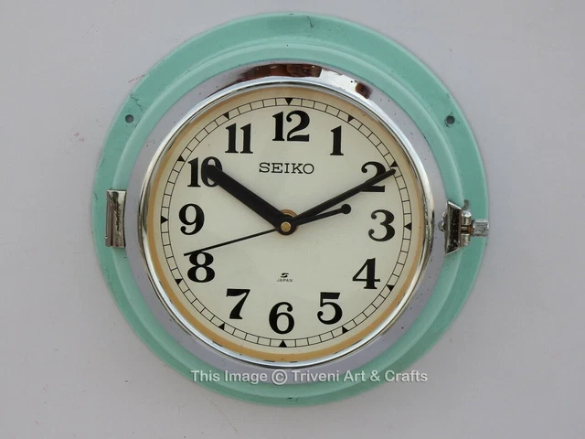 Vintage Navigation maritime Industrieuhr Sklavenschiff Quarz Seiko Japan...