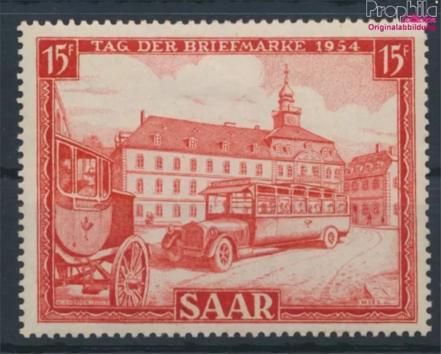 Briefmarken Saarland 1954 Mi 349 (kompl.Ausg.) mit Falz Autos(9385519