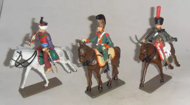 Lot de 3 Cavaliers Napoléoniens SOLDATS de PLOMB Starlux