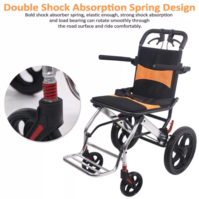 Lightweight Transport Wheelchair Folding Aluminium Travel Chair,Mobility Aids 2