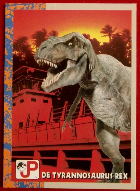 JURASSIC PARK - komplettes niederländisches Basisset (88 Karten) - TOPPS 1993 3