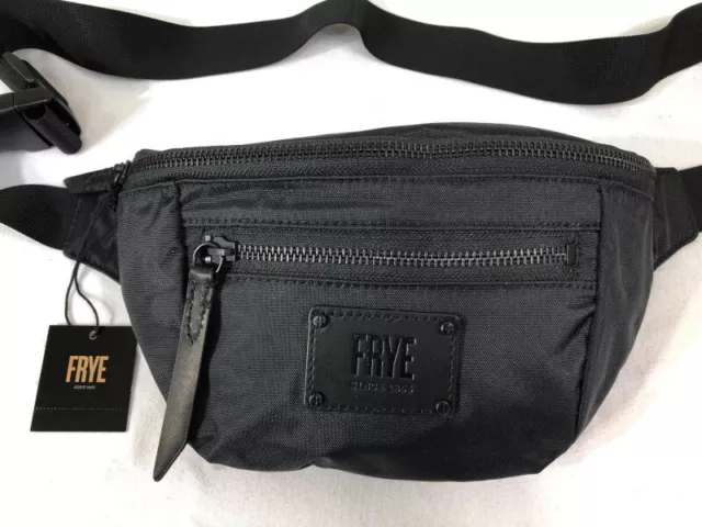 NWT Frye Womens Ivy Belt Bag Nylon With Leather Trim Black Matte 34DB505-MTB $98