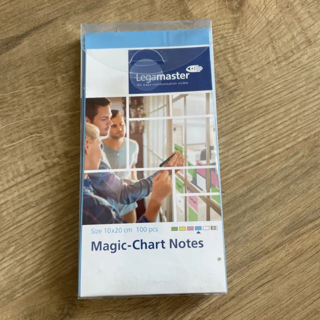 Legamaster 7-159494 Magic-Chart Notes, elektrostatische Haftnotizen, 10 x 20 cm,