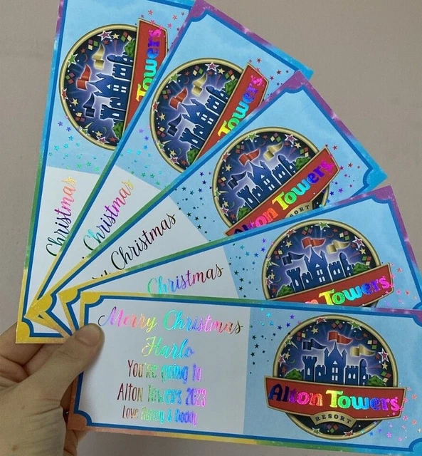 ALTON TOWERS BIRTHDAY 2023 2024 ticket CHRISTMAS surprise Gift splash