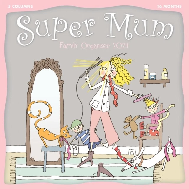 SUPER MUM KIM Nash Planner Wall Calendar 2024 New Calendar V245z £