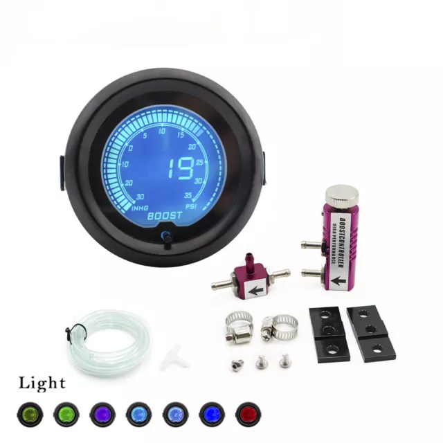 2inch 52mm 7 Color EVO PSI Turbo Boost Gauge Press Meter with Boost Controller