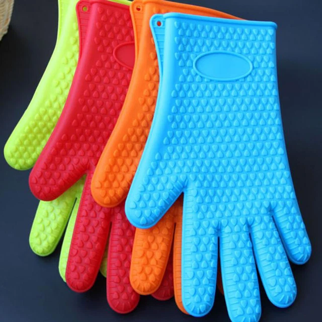 Guanto da cucina in silicone resistente al calore supporto pentola forno barbecue tappetino da cucina