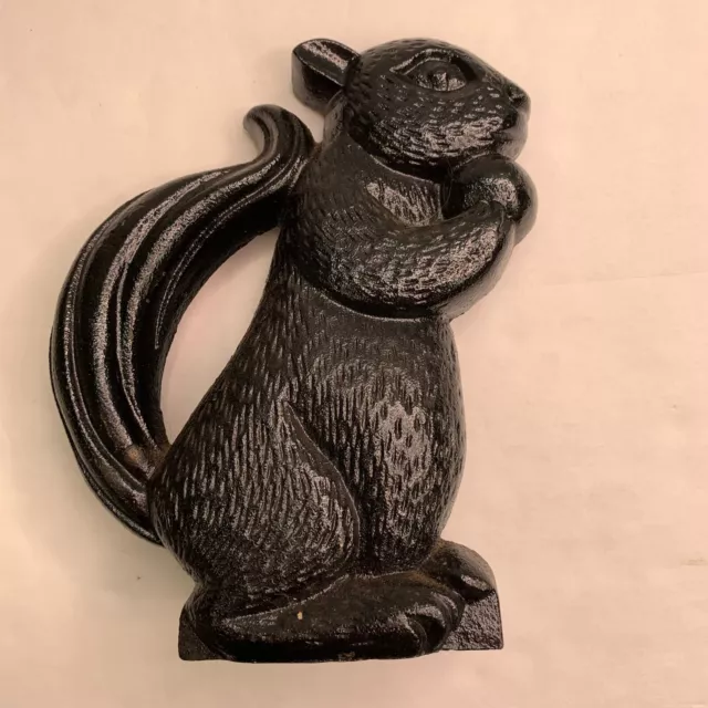 Cast Iron Squirrel Cast Doorstop Artmark 1991 Rustic Vintage Door Stopper 8.5"