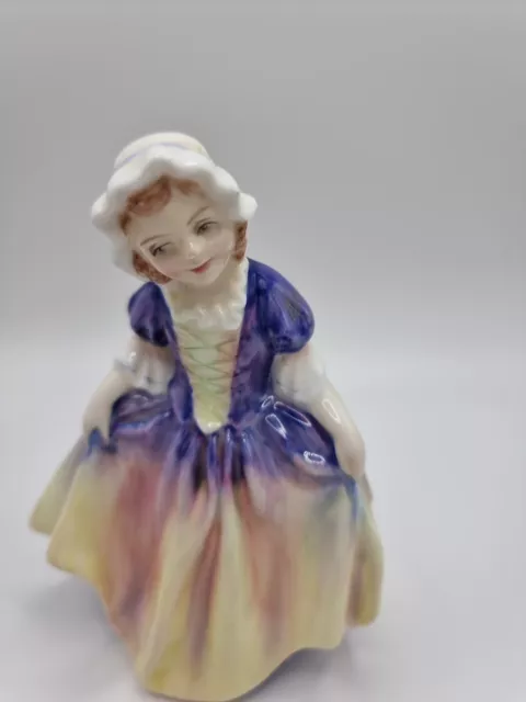 Vintage ,Royal Doulton Figurine, Dinky Do Girl ,Purple Pink Dress No Box HN1678