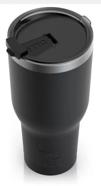 RTIC 40oz Thermal Tumbler BLACK Stainless Mug Travel Cup Cold/Hot Same Day Ship 3