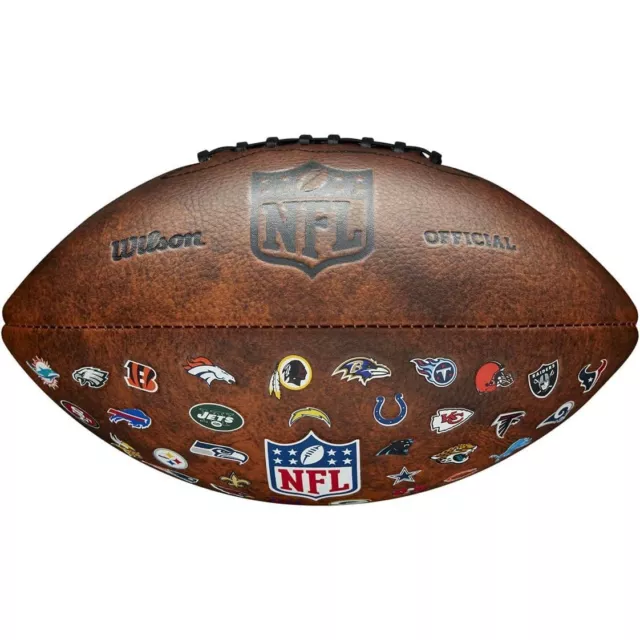 Wilson American Football NFL 32 Team Logo Ball Junior Throwback