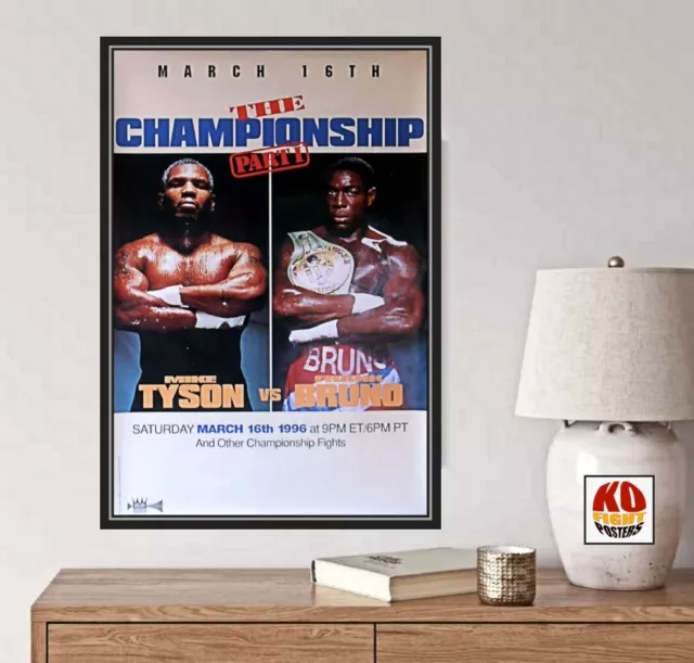 MIKE TYSON  vs  FRANK BRUNO (2) : Original Kingvision CCTV Boxing Poster 30D 2