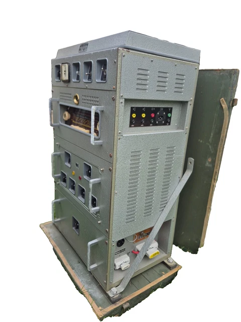 RARE FRENCH MILITARY CAMP TUBE AMPLIFIER RACK 1961 Push pull 6L6 TAPE ...