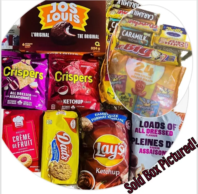 Snack Box Deluxe Canadian Snack Pack. FULL SIZE Chips, Chocolate, Cookies, Candy 2