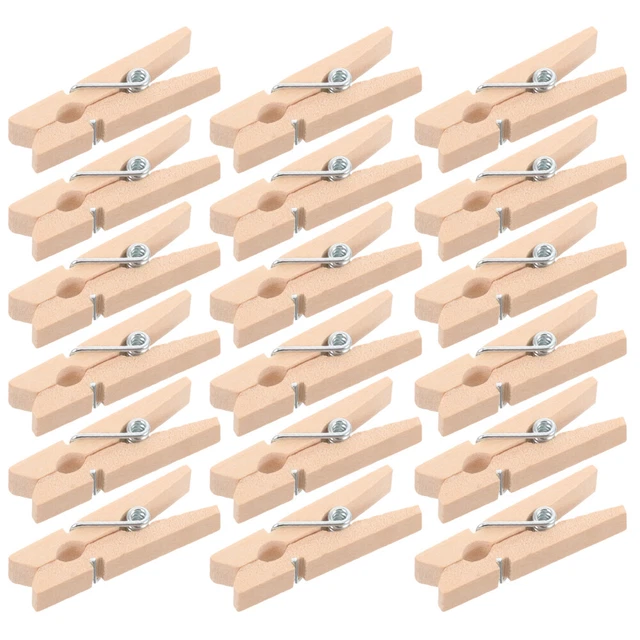 100 Pcs Pince À Papier Photo Goupille Décor De Noël Linge En Bois