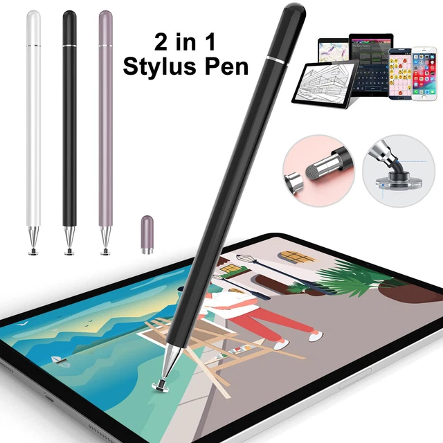 2 in 1 Touch Screen Pen Pencil Stylus For iPhone iPad Pro Samsung Tablet Kindle
