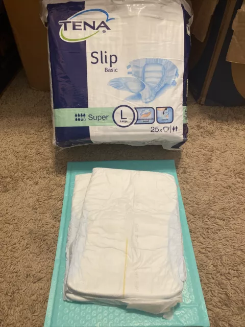 2 X Large Tena Slip Basic Super Vintage Adult Diapers