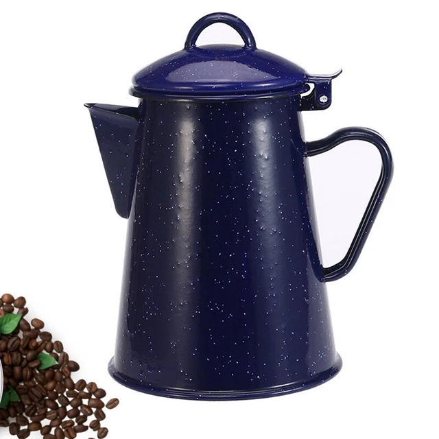 1.2L Emaille Kaffeekanne Hand Tee Wasserkocher Decor Sternenhimmel Blau CafeO1M2