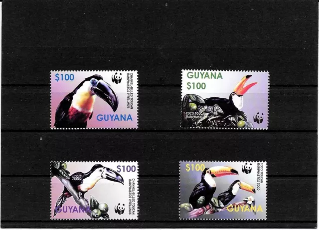 Briefmarken  -Guyana-Vogel -Satz