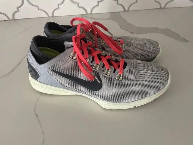 Nike Lunar Hyper Workout XT+ Training Athletic Sneaker White /Gray Size 7