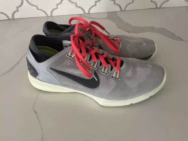 Nike Lunar Hyper Workout XT+ Training Athletic Sneaker White /Gray Size 7