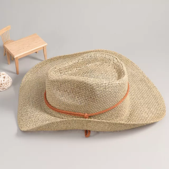 WOMEN'S SUN HAT Visor Cowboy Straw Beach Fishing Wide Casual Hat £10.99 ...