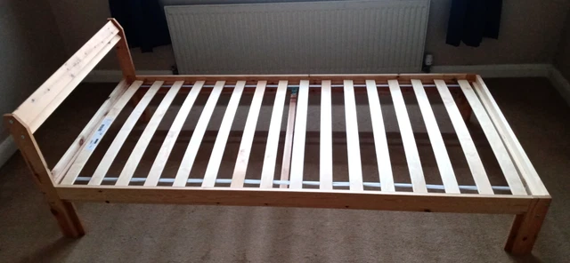 Neiden IKEA NEIDEN BED Frame & Luroy Slats - Standard Single without mattress ...