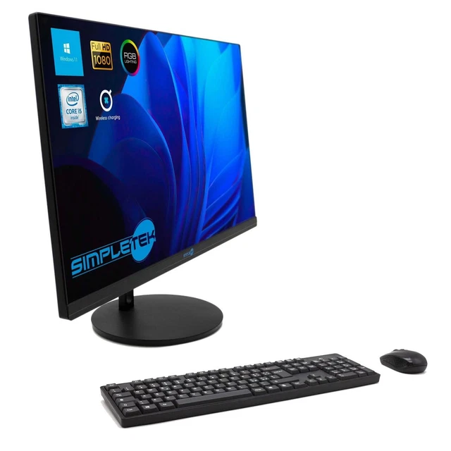 PC AIO I5 24 " FHD Windows 11 Pro 8GB 120GB RGB Refill Wireless Work ...