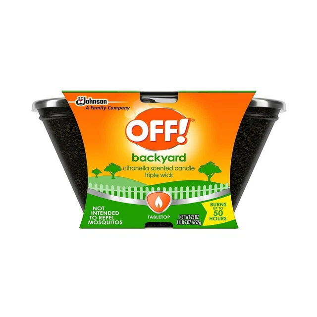 OFF! Triple Wick Ambiance Enhancing Citronella Candle, 23 oz (Pack of 2)