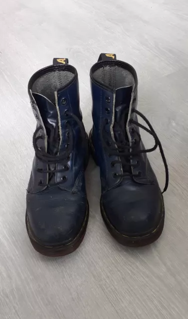 Dr Martens T 38 bleu marine doc made in england modèle 1460 original 8 trous