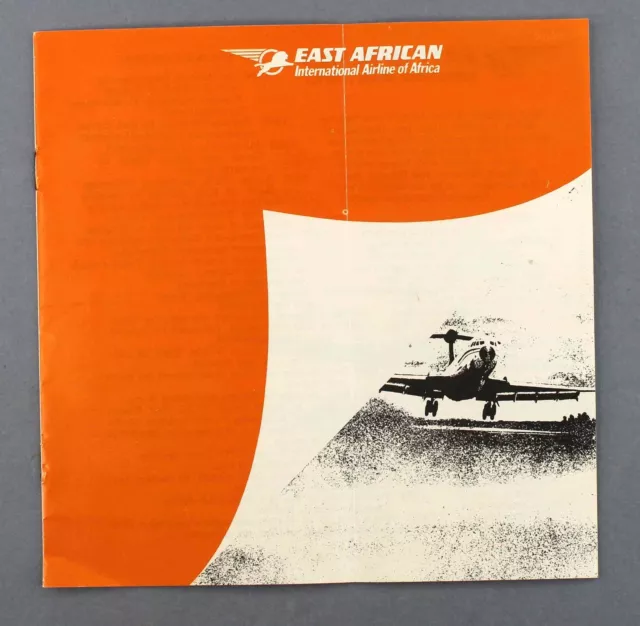 East African Airways Eaa Airline Brochure History Route Map