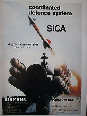 11/1974 PUB THOMSON CSF DEFENSE EXOCET MISSILE SYSTEME D'ARMES FRENCH AD 