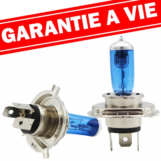 KIT AMPOULE TYPE Led H4 6500K 100W Blanc Auto Moto Feu Phare Xenon