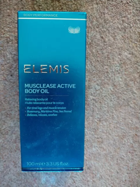 Elemis Musclease Active Body Oil 100ml New in Box Body Performance
