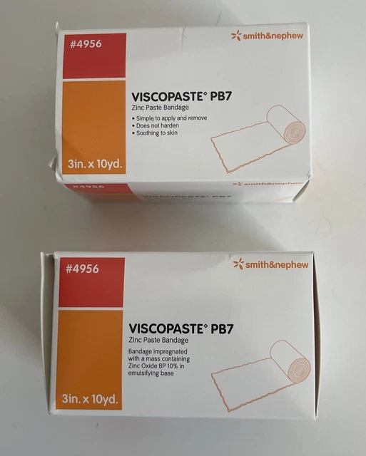 Lote de 2 aderezos Viscopaste PB7 3" X 10 yardas, pasta de zinc, 4956