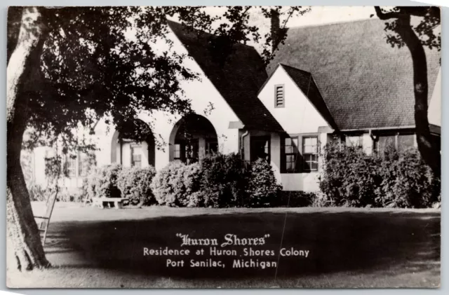 Port Sanilac MI~Brought Dogs Up Here For A Swim~Huron Shores Colony RPPC 1940s