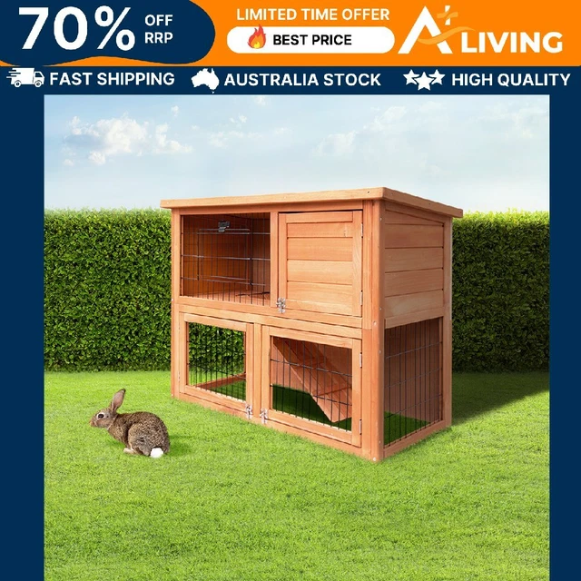 Rabbit Hutch Hutches Large Metal Run Wooden Cage Chicken Coop Guinea Pig