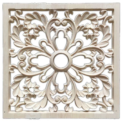 1 x Gomma Legno Intagliato Decalcomania Floreale Artigianato Onlay Applique Mobili Fai Da Te Dec1363