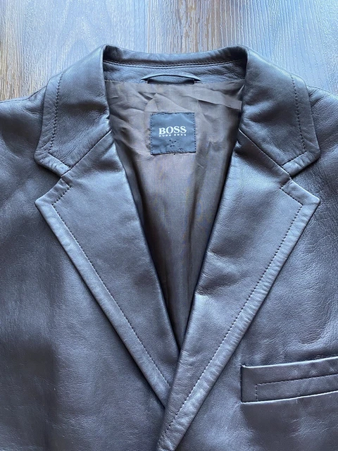 ジャケット・アウター BOSS Italian Lamb Nappa Leather Men's Hugo Boss 'CANT' Italian Lamb Nappa Leather Jacket