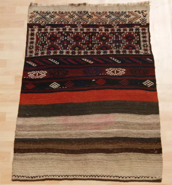 Tappeto Decoratore Kilim Curdo Fatto A Mano Tappeto Rettangolare In Lana...