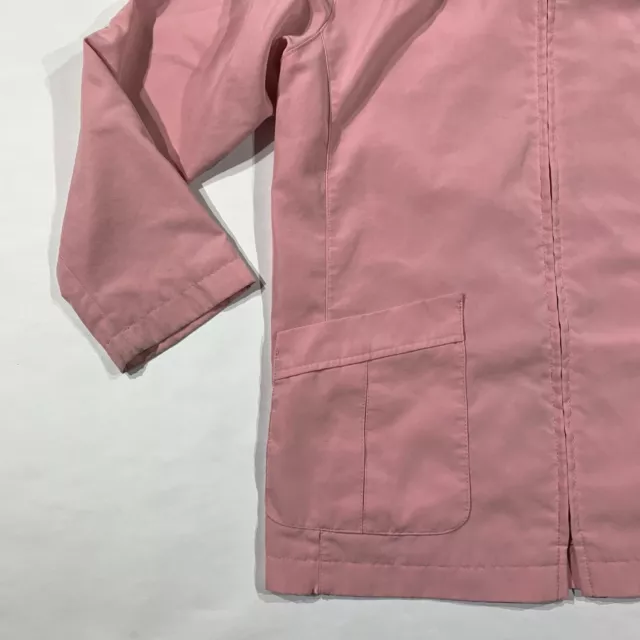 GALLERY Jacket Womens Large Pink Coat Lined Hooded Rain Wind Lightweight Pockets 3