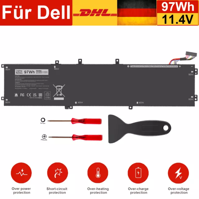 6GTPY Akku für Dell XPS 15 9560 9570 Precision 5510 5530 M5520 M5530 5041C 97Wh