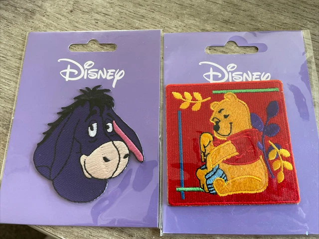 2 Disney Iron on Patches - Pooh & Eeyore