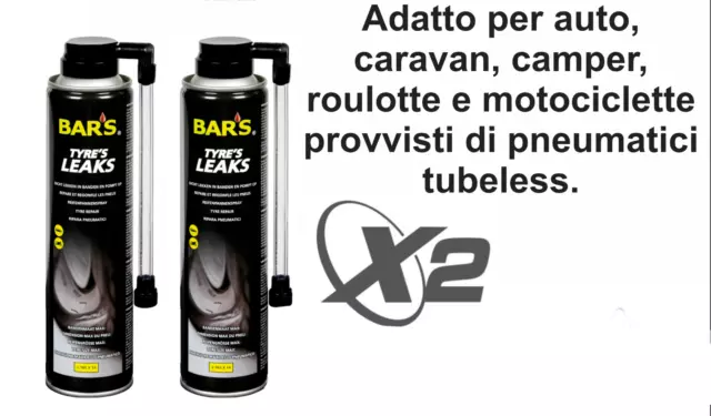 2X Gonfia E Ripara Pneumatici Per Auto Camper Moto - Riparazione Facile E Rapida